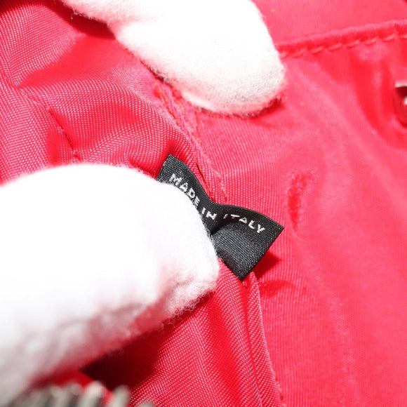 Miu Miu Shoulder Bag Canvas Black Gold Auth 132826