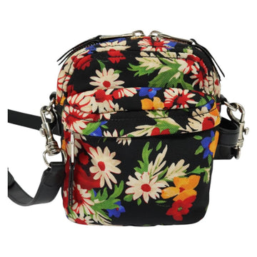 Miu Miu Shoulder Bag Canvas Black Gold Auth 132826 - 0