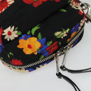 Miu Miu Shoulder Bag Canvas Black Gold Auth 132826-6