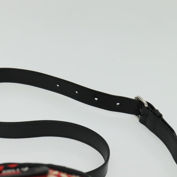 Miu Miu Shoulder Bag Canvas Black Gold Auth 132826