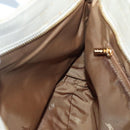Burberrys Nova Check Hand Bag Wool Leather Beige Gold Auth 132827-19