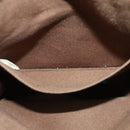 BURBERRY Nova Check Blue Label Bag Canvas Leather Beige Silver Auth 132828-20