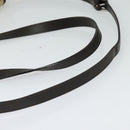 BURBERRY Nova Check Blue Label Bag Canvas Leather Beige Silver Auth 132828-7