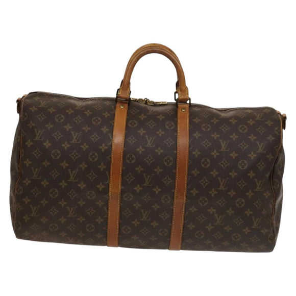 LOUIS VUITTON Monogram Keepall Bandouliere 55 Boston Bag M41414 LV Auth 132834
