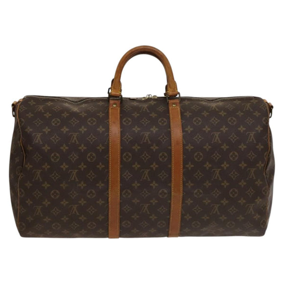 LOUIS VUITTON Monogram Keepall Bandouliere 55 Boston Bag M41414 LV Auth 132834