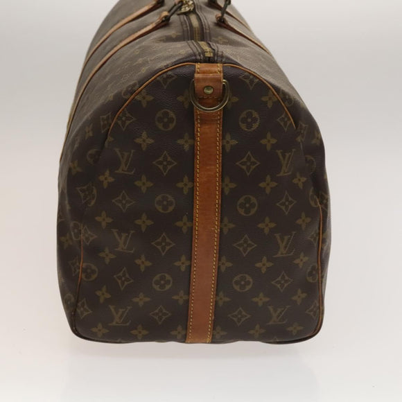 LOUIS VUITTON Monogram Keepall Bandouliere 55 Boston Bag M41414 LV Auth 132834