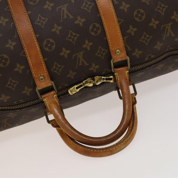 LOUIS VUITTON Monogram Keepall Bandouliere 55 Boston Bag M41414 LV Auth 132834