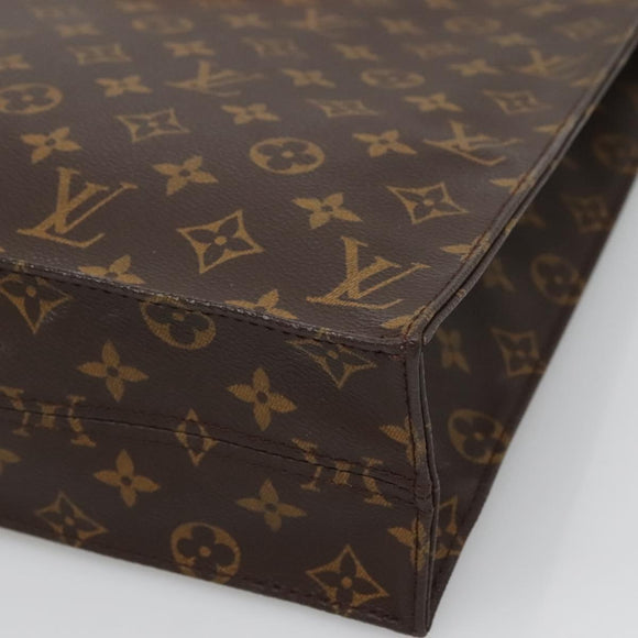 LOUIS VUITTON Monogram Sac Plat Hand Bag M51140 LV Auth 132837