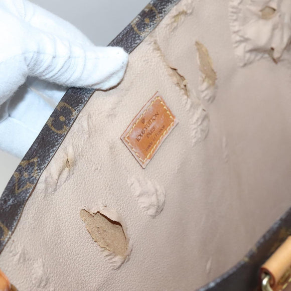 LOUIS VUITTON Monogram Sac Plat Hand Bag M51140 LV Auth 132837