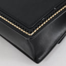 Salvatore Ferragamo Gancini Hand Bag Leather 2way Black Gold Auth 132847V-17