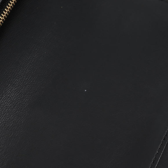 Salvatore Ferragamo Gancini Hand Bag Leather 2way Black Gold Auth 132847V