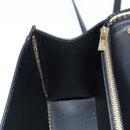Salvatore Ferragamo Gancini Hand Bag Leather 2way Black Gold Auth 132847V-27
