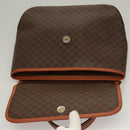 CELINE Macadam Canvas Hand Bag PVC Leather 2way Brown Gold Auth 132850-9