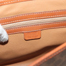 CELINE Macadam Canvas Hand Bag PVC Leather 2way Brown Gold Auth 132850-19