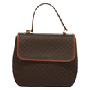 CELINE Macadam Canvas Hand Bag PVC Leather 2way Brown Gold Auth 132850-13