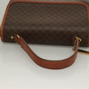 CELINE Macadam Canvas Hand Bag PVC Leather 2way Brown Gold Auth 132850-6