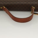 CELINE Macadam Canvas Hand Bag PVC Leather 2way Brown Gold Auth 132850-7