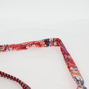 CHANEL Matelasse Chain Shoulder Bag Nylon Orange Silver CC Auth 132851M-15