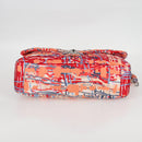 CHANEL Matelasse Chain Shoulder Bag Nylon Orange Silver CC Auth 132851M-5