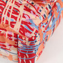 CHANEL Matelasse Chain Shoulder Bag Nylon Orange Silver CC Auth 132851M-17