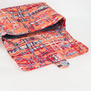 CHANEL Matelasse Chain Shoulder Bag Nylon Orange Silver CC Auth 132851M-21