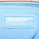 CHANEL Matelasse Chain Shoulder Bag Nylon Orange Silver CC Auth 132851M-23