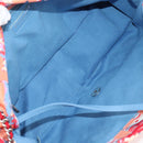 CHANEL Matelasse Chain Shoulder Bag Nylon Orange Silver CC Auth 132851M-11