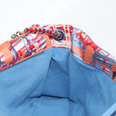 CHANEL Matelasse Chain Shoulder Bag Nylon Orange Silver CC Auth 132851M-24