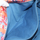 CHANEL Matelasse Chain Shoulder Bag Nylon Orange Silver CC Auth 132851M-27