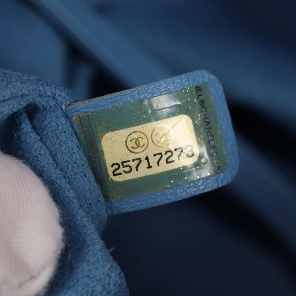 CHANEL Matelasse Chain Shoulder Bag Nylon Orange Silver CC Auth 132851M