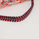 CHANEL Matelasse Chain Shoulder Bag Nylon Orange Silver CC Auth 132851M-7