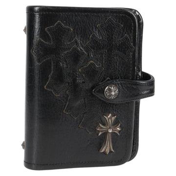 Chrome Hearts Day Planner Cover Leather Black Auth 132856M