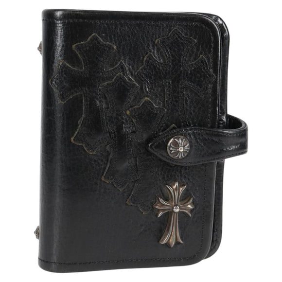 Chrome Hearts Day Planner Cover Leather Black Auth 132856M