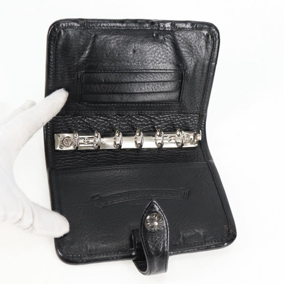 Chrome Hearts Day Planner Cover Leather Black Auth 132856M