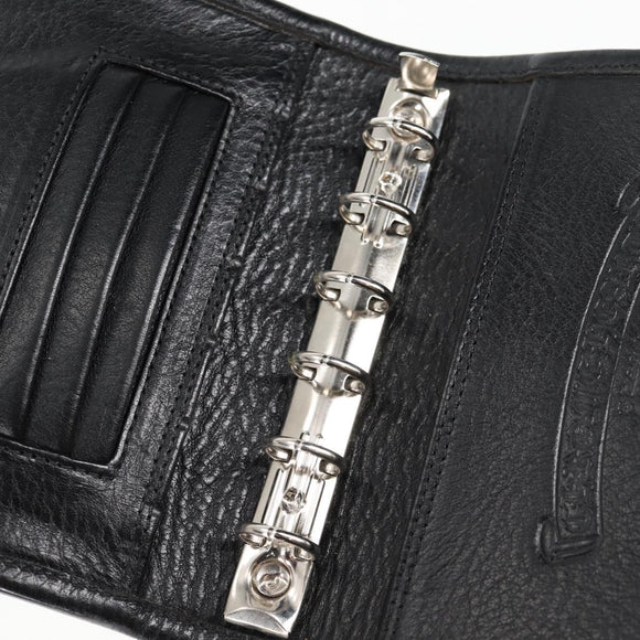 Chrome Hearts Day Planner Cover Leather Black Auth 132856M