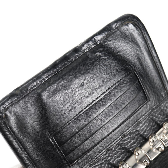 Chrome Hearts Day Planner Cover Leather Black Auth 132856M