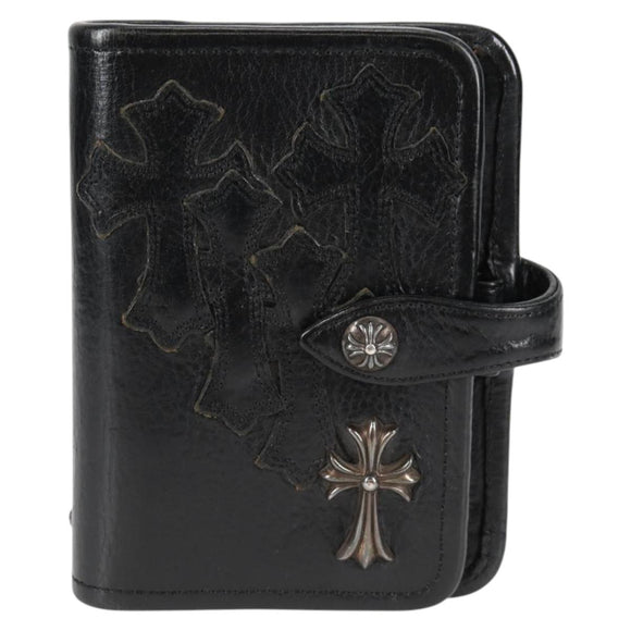 Chrome Hearts Day Planner Cover Leather Black Auth 132856M
