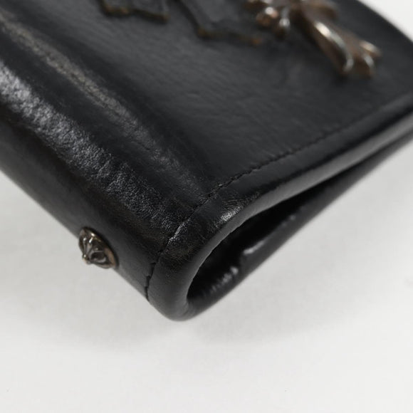 Chrome Hearts Day Planner Cover Leather Black Auth 132856M