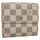 LOUIS VUITTON Damier Azur Portefeuille Elise Trifold Wallet N61733 Auth 132860-1