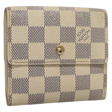LOUIS VUITTON Damier Azur Portefeuille Elise Trifold Wallet N61733 Auth 132860