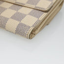 LOUIS VUITTON Damier Azur Portefeuille Elise Trifold Wallet N61733 Auth 132860-15