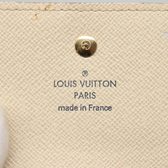 LOUIS VUITTON Damier Azur Portefeuille Elise Trifold Wallet N61733 Auth 132860