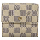 LOUIS VUITTON Damier Azur Portefeuille Elise Trifold Wallet N61733 Auth 132860-13