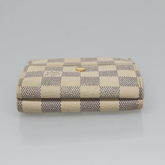 LOUIS VUITTON Damier Azur Portefeuille Elise Trifold Wallet N61733 Auth 132860