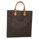 LOUIS VUITTON Monogram Sac Plat Hand Bag M51140 LV Auth 132867-1