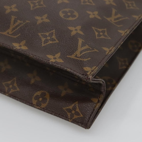 LOUIS VUITTON Monogram Sac Plat Hand Bag M51140 LV Auth 132867