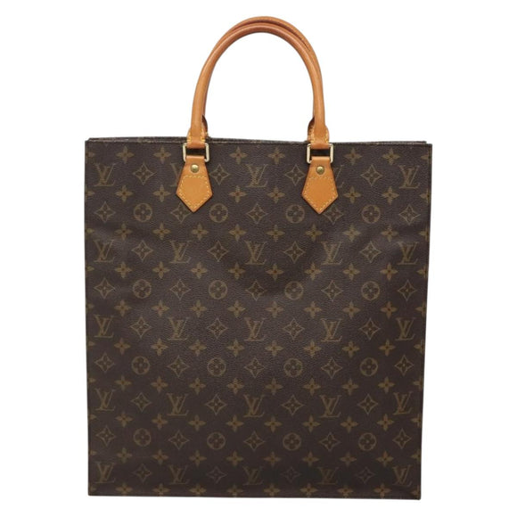 LOUIS VUITTON Monogram Sac Plat Hand Bag M51140 LV Auth 132867