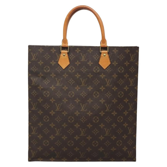 LOUIS VUITTON Monogram Sac Plat Hand Bag M51140 LV Auth 132867