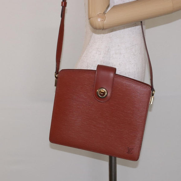 LOUIS VUITTON Epi Capuchin Shoulder Bag Brown M52343 LV Auth 132874