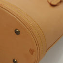 LOUIS VUITTON Nomad leather Bucket PM Shoulder Bag Beige M85001 LV Auth 132875A-14